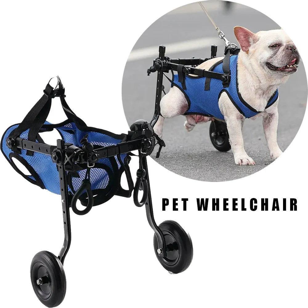 Pet Wheelchair Cart Adjustable Dog Rehabilitation Walking Wheels Aids Mobility Assistance Light Pet Walk Tools Dog Sccessories