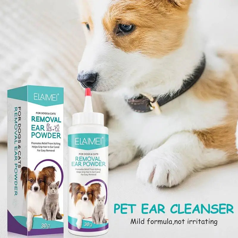 Pet Ear Powder Painless Hair Removal Powder Pet Health Care Ear Cleaner Odor Removal Pet Accessories For Dogs Cats Bunnies