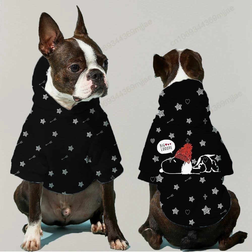 Disney Hooded Sweater Pet Dog Clothes Dogs' Clothing 2023 French Bulldog Things for Dogs Apparels Pug Small Dog Costume Apparel