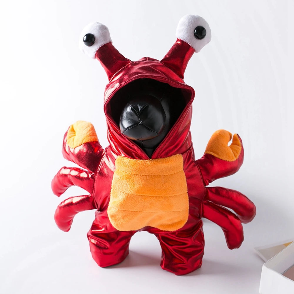 Halloween Dog Clothes Cosplay Halloween Unique And Exclusive Two-Legged for Small Dog cat Red Crab Costume